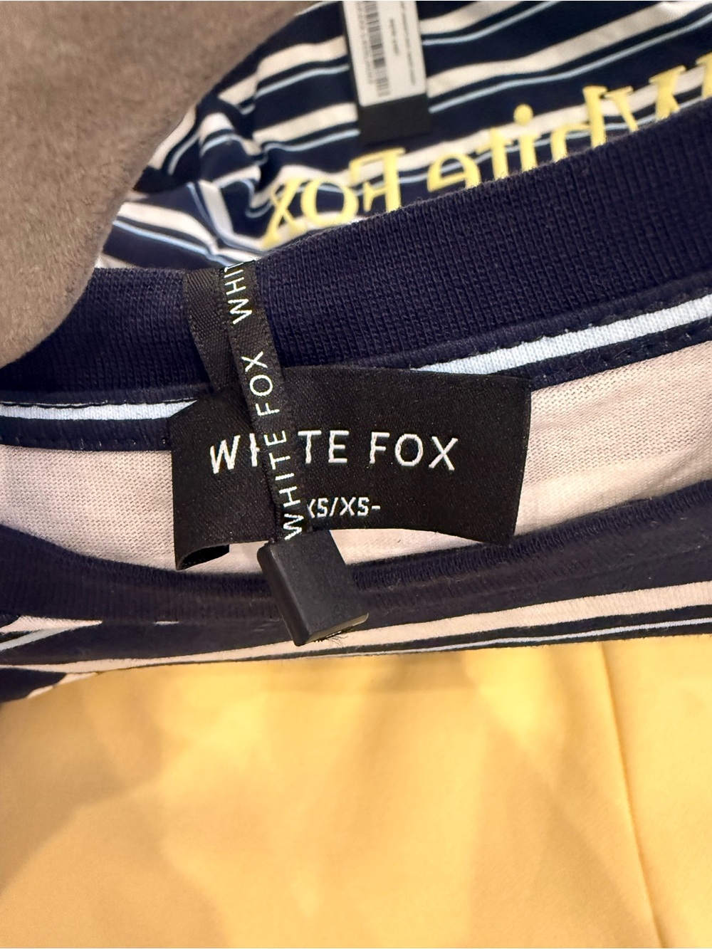White Fox Verano Sixteen Viola Oversized Tee Navy Stripe NWT XXS/XS - Picture 13 of 16
